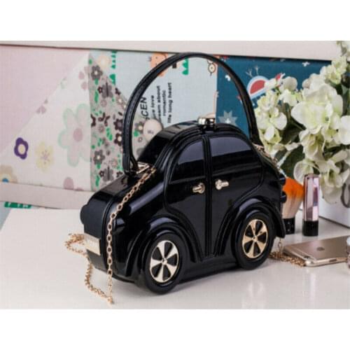 Women Car Shape Acrylic Box Single Shoulder Crossbody Bag Evening Party Handbag Solid Color Leisure Fashion Trend
