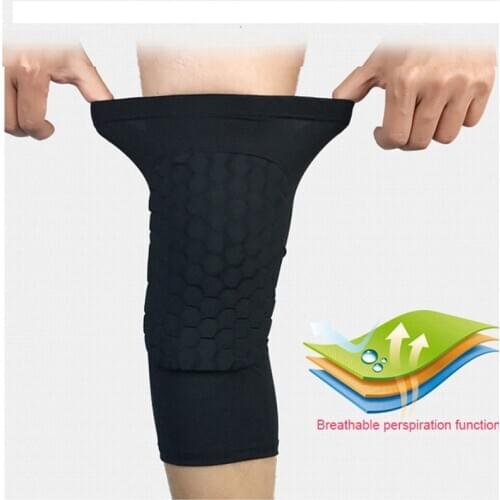 1Pcs Honeycomb Anti-collision Sports Knee Pads Compression Support Patella Knee Protector Outdoor Sports Basketball Leg Sleeve