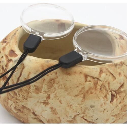 10 Bags 3X Magnification Gift Toy Portable magnifying glass for mobile phone rope Decorative Magnifiers