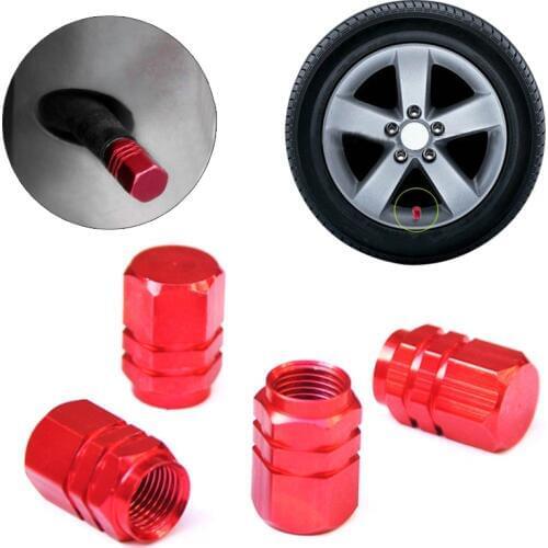 4pcs/ Set Aluminum Car Wheel Tires Valves Caps Theftproof Tyre Stem Air Airtight Covers Car Styling