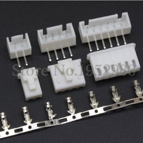 50 Set XHB 2.54MM Connector with Buckle Hole Though Type 2/3/4/5/6/7/8/9/10/11/12 Pin Right Angle Pin+Housing+Pin