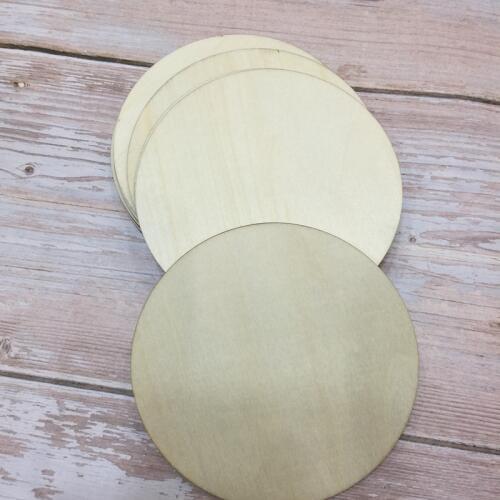 50 pcs DIY blank wood round shape ornament home decoartion laser cut wood round coaster wedding table decoration
