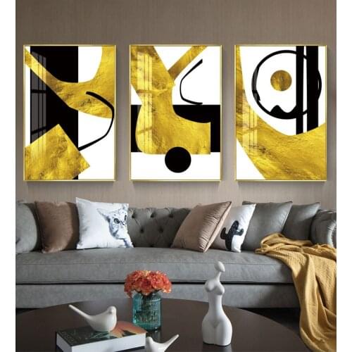 Abstract Geometric Landscape Pattern Canvas Painting Modern Home Decor Printing Poster Fresh Modular Wall Art Decorative Picture