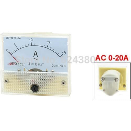AC 0-20A 2A 3A 5A 10A 15A 30A 50A Analog Ammeter Panel AMP Current Meter Gauge 85L1 Amperemeter Pointer AC ammeter