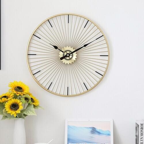 60cm Large Round Metal Wall Clock Silent Wall Watch Modern Design Clocks For Home Decor Office European Style