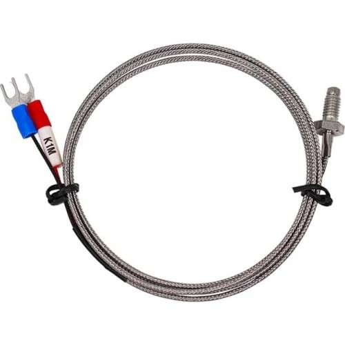 Taidacent 5PCS 0-400C Diameter 6mm Thread M6 MAX6675 Temperature Sensor Stainless Steel K Type Thermocouple Sensor