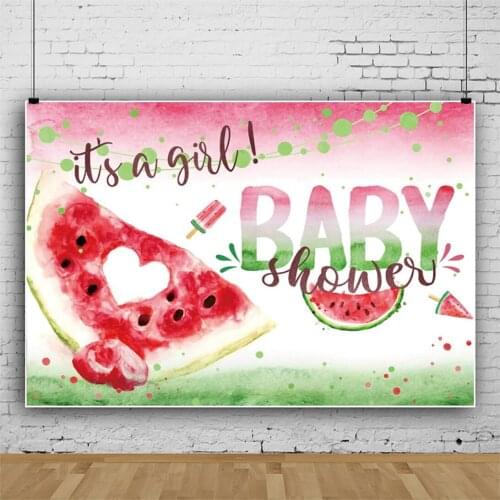 Childrens Watermelon Fruit Party Baby Shower Backdrops Photo Background Decorations for Newborn Photography Photocall
