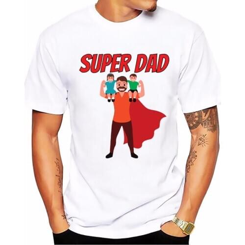 Super Dad Graphic Print Tshirts Men Summer Tops Tee Shirt Homme Harajuku Shirt T-Shirt Camisetas Hombre Streetwear