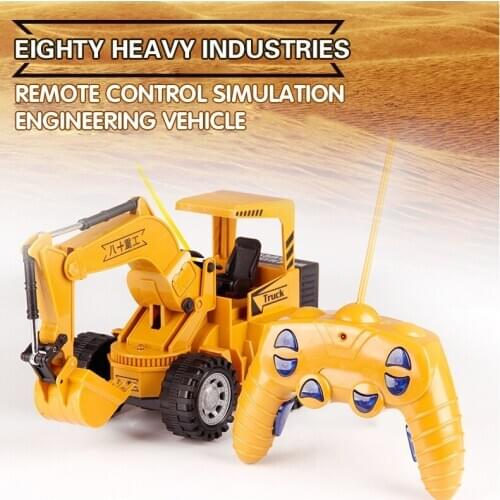 RTR Loader Remote Control Mini RC Construction Truck Trailer Car Tractor 8075E Chargeable Excavator Model Bulldozer Crane Truck