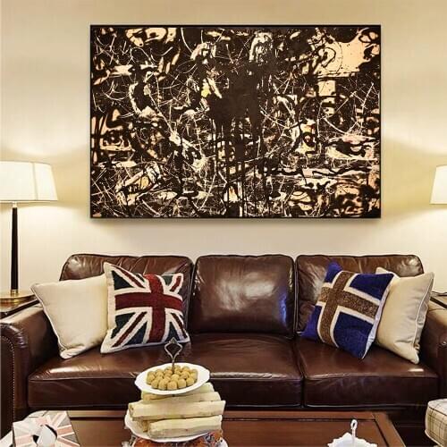 Holover Jackson Pollock"Yellow Islands"Canvas Oil Painting Artwork Poster Picture Wall Art Decor Home Room Aesthetic