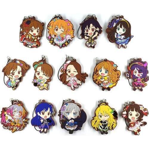 The idolm ster cinderella Original Japanese anime figure rubber Silicone mobile phone charms/key chain/strap D447
