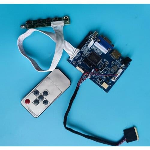 Kit Work for B140XW01 1366X768 display LED HDMI VGA AV monitor driver 2AV remote LCD Screen Controller Board 40pin panel