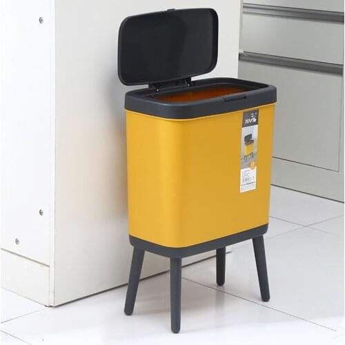 Creative Luxury Trash Can Garbage Recycle Bin Storage Press Trash Can Office Kitchen Papelera Coche HomeCleaning Tools DF50LJ