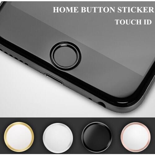 Ultra Slim Fingerprint Support Touch ID Metal Home Button Sticker For iPhone 7 7PLUS 6 6S 6PLUS 5 5S 5C SE Red & Black & Gold