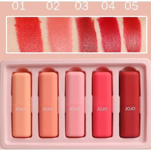 Matte Lasting Lipstick Sets Velvet Matte Moisturizing Lipstick 5 Colors Gift for Friends Girlfriend