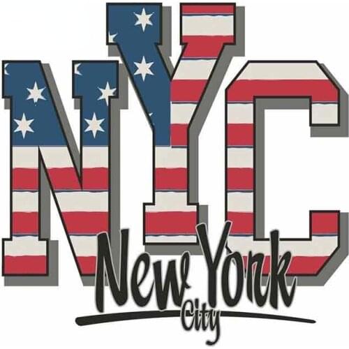 13cm x 12.7cm for New York City USA DIY Decal Motorcycle Car Stickers 3D Waterproof Decor Suitable for VAN RV SUV
