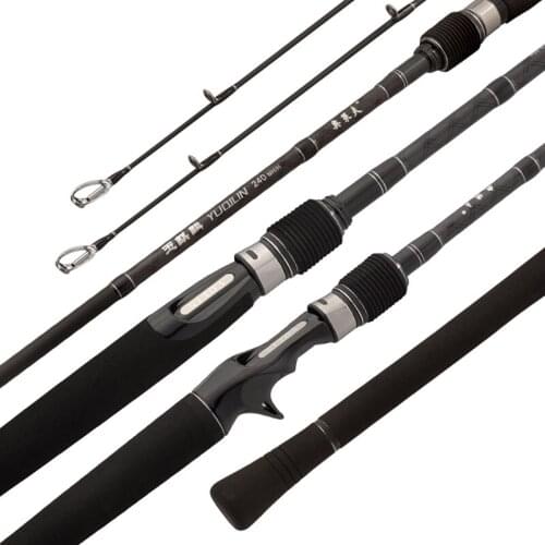 Spinning/Casting Fishing Rod 2 Tips H/MH Carbon Fiber Spinning Rod Lure Weight 7-28g/10-35g Lure Carp Baitcaster Fishing Pole