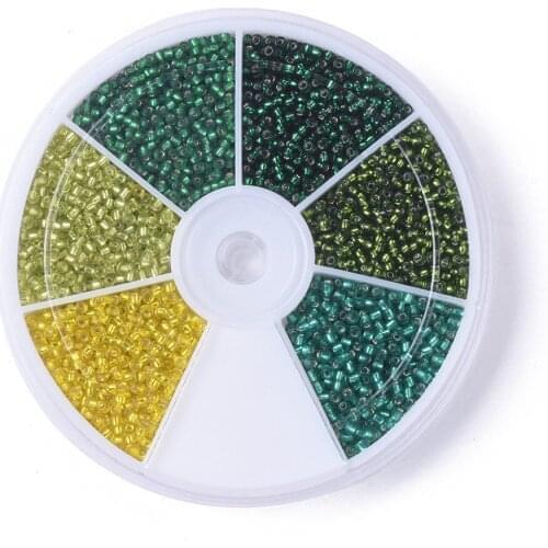 6 Color Charm Czech Glass Seed Beads Round Loose Beads Combination Set for Diy Handmade Jewelry Making Bracelet Accessories