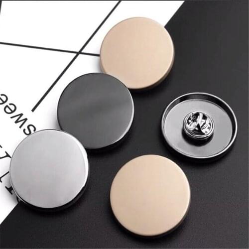High quality Flat Shirt Clothes Metal buttons outerwear Gold buckle Overcoat woman buckle Free Nail Twist Sewing Buttons