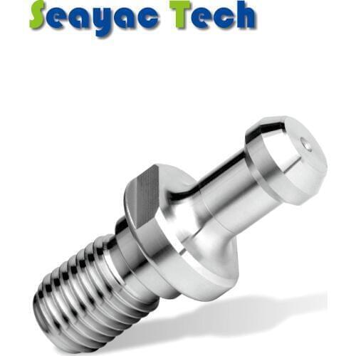 High accuracy white color cnc accessory pull studs BT40/BT50 series with 20CrMnTi material hardness HRC54-57