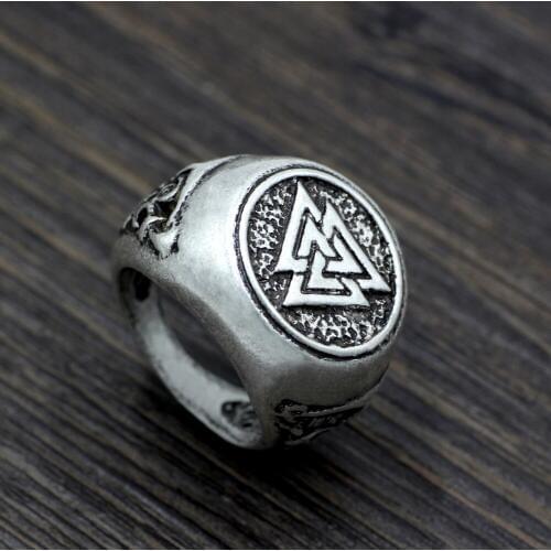 Youe shone Men Valknut Norse Viking Odin Symbol Scandinavian Vikings Valknut Warriors Ring Size 6