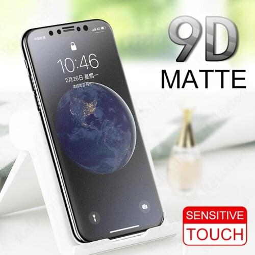 9D Frosted Matte Tempered Glass For iPhone 11 Pro Max For iPhone 7 8 6 6s Plus X XR Xs Max Screen Protector Full Coverage Film