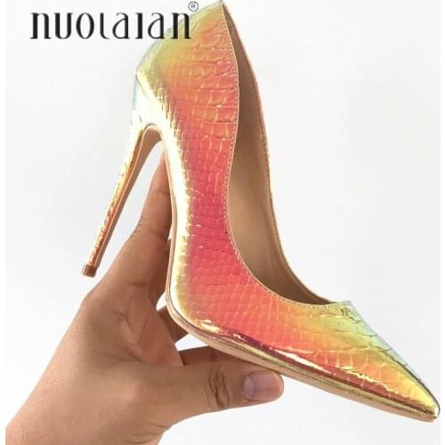 Women Pumps Snake Printed Shoes Woman Pointed Toe High Heels Shoes Luxury Designer Party Wedding Bridal Shoes Sexy High Heels