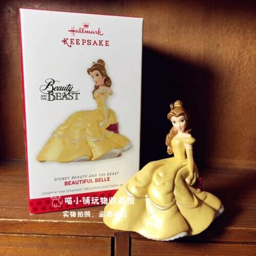 1pcs Disney original Princess Bell collection figure Decoration Children Birthday Gift Collection Christmas Tree pendant toys
