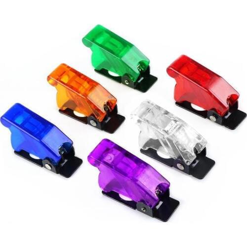 1PCS transparent Toggle-Switch 12mm Red, blue green white purple yellow toggle switch cover dustproof