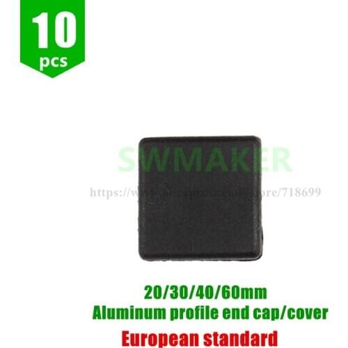 SWMAKER 10pcs 20/30/40/60mm Aluminum profile European standard end cap/cover for profile exrusion
