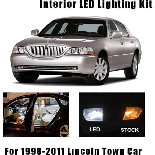 14pcs Car Accessories White Canbus Interior LED Light Bulbs Package Kit For Lincoln Town Car 1998-2011 T10 41MM Map Dome Lamp