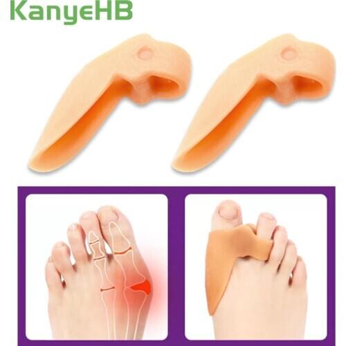 2pcs Silicone Big Toe Separator Bunion Adjuster Hallux Valgus Toe Straightener Corrector Gel Foot Toe Pedicure Feet Massage Tool