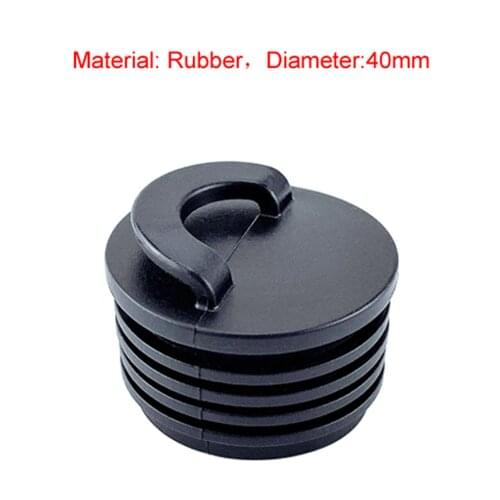 2PCS Universal 40mm Black Rubber Drain Holes Plugs Scupper Stopper Bungs Drainage Kayak Marine Boat Rafting Dinghy Canoe