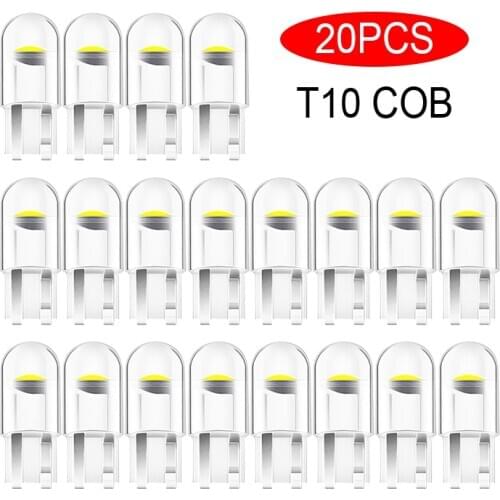 20pcs/10pcs NEW Car LED T10 W5W WY5W 168 194 501 LED Bulbs for Auto Interior Lights Map Dome Door Trunk Instrument Lamp 12V