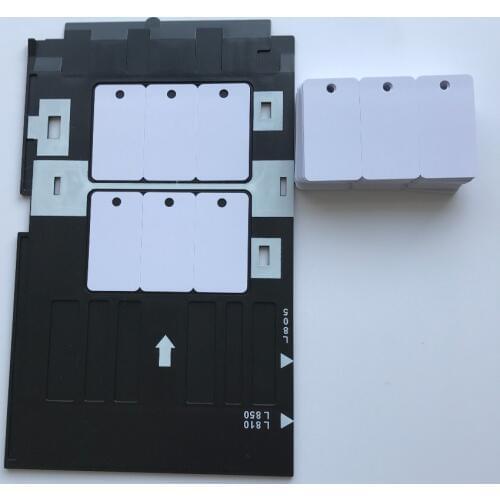 20pcs Inkjet Blank 3up PVC Cambo Card +1pcs ID Card Tray for Epson Inkjet Printers R330,R380,R390, RX590,RX680,L800