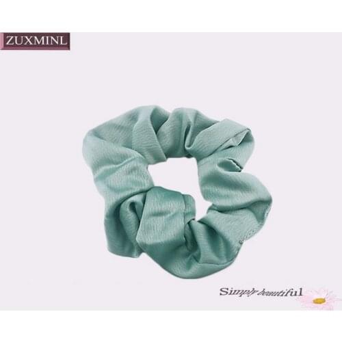 2020 New 1 Pcs Quality Silk Hair Band For Women Girls Satin Scrunchie crunchy Hair Tie Elastic Ribbon Hair Ring Accessories