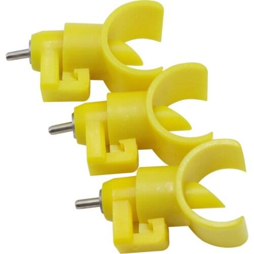 5 Pcs Chicken Yellow Nipples Drinking Snap and Lock Nipples Water Drinking Poultry Chickens Quail Drinker Water Feeder Supplies