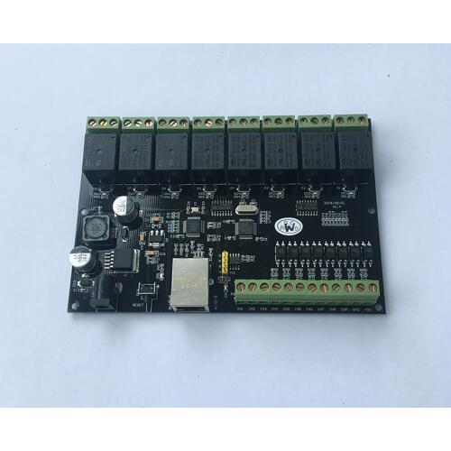 8-way Network Relay Module IP/Ethernet Access Controller Switch Volume Transfer MODBUS TCP