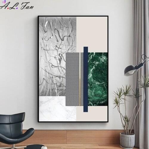 Abstract Posters Nordic Dark Green geometry Marble Canvas Prints Wall Art Posters And Prints Wall Pictures For Living Room