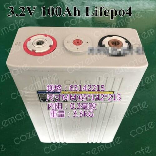 4pcs High Capacity 100Ah 3.2v Lifepo4 Cell for Diy Pack Batterie 12v 100ah 12.8v Electric Vehicle System Solar Storage Batteries
