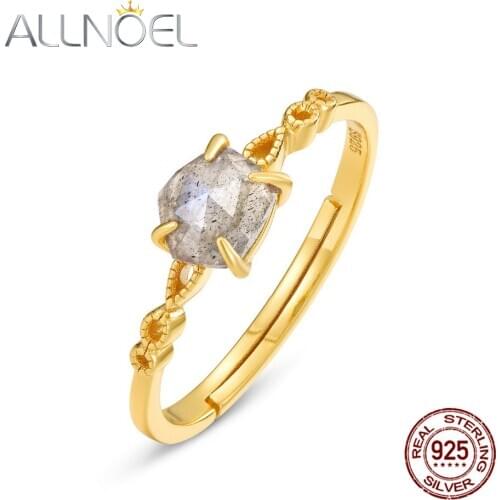 Женские золотые кольца ALLNOEL China At AliExpress