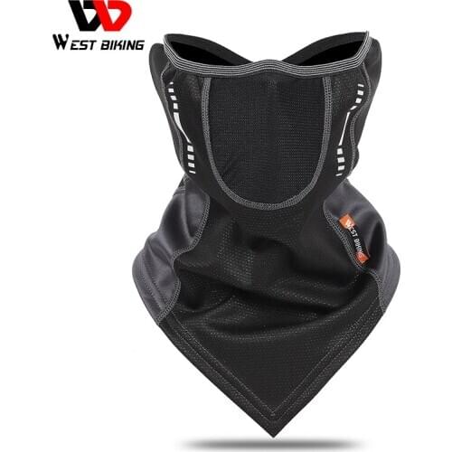 WEST BIKING Thermal Scarf Winter Half Face Reflective Balaclava Face Cover Activited Carbon Filter Running Ski Cycling Headwear