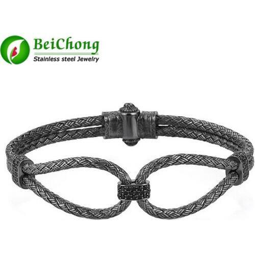 BC atolyestone artillery bangles on four color made by stainless steel and Wire new fashion bracelet