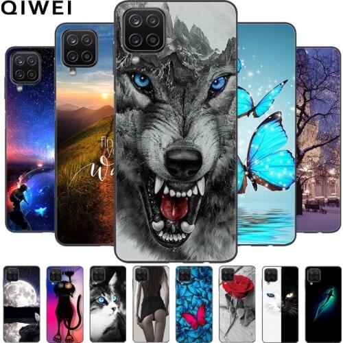For Samsung M32 Case TPU Soft Silicone Phone Cover for Samsung Galaxy M32 Case Wolf Painting M 32 2021 6.4'' M325F Back Funda