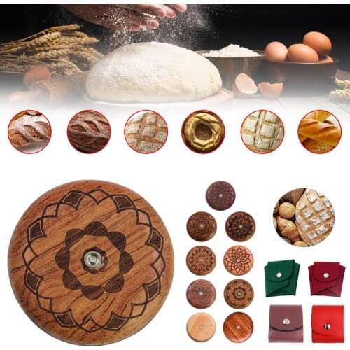 Wooden Bread Knife Razor Cutter with Storage Bag Round Bread Lame Dough Scoring Slashing Tool for DIY Sourdough Bread