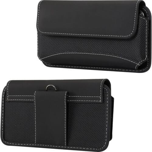 DFVmobile - Belt Case Cover Horizontal New Design Leather & Nylon for TELEFUNKEN DIAMOND TD1