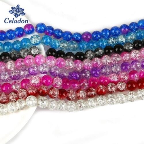 Good Quality 10mm Natural Stone Beads White Snow Cracked Quartz Crystal Beads Spacer Beads For DIY Jewelry Making 40cm/strand