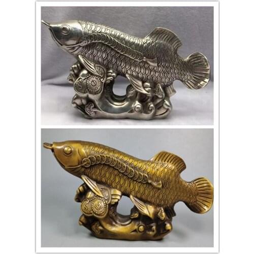 Chinese copper Good lucky for fish wealth crafts statue