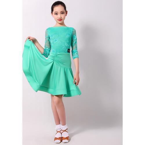 Latin Dance Costumes Girls Practice Clothes Kids Latin Competition Dress Kid Professional Latin Dance Performance Wear DQL540