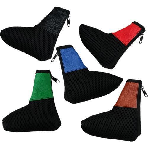 Golf Head Cover Mesh Blade Golf Putter Cover for Golf Club Outdoor Training 13.5x13.5cm Black/ Blue/Green/Red/Brown